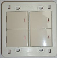 Выключатель с подсветкой без рамки Legrand Anam Zunis 4-кл. бежевый картинка